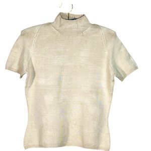 EMANUEL Emanuel Ungaro Petite Silk Blend Funnel Neck Pullovet Sweater Size P